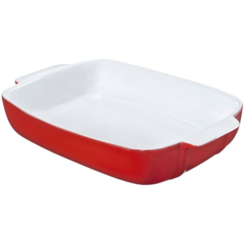 foto del prodotto firma piatto rettangolare firma in ceramica, ceramica, rosso, 29 x 19,2 x 6,4 cm pyrex