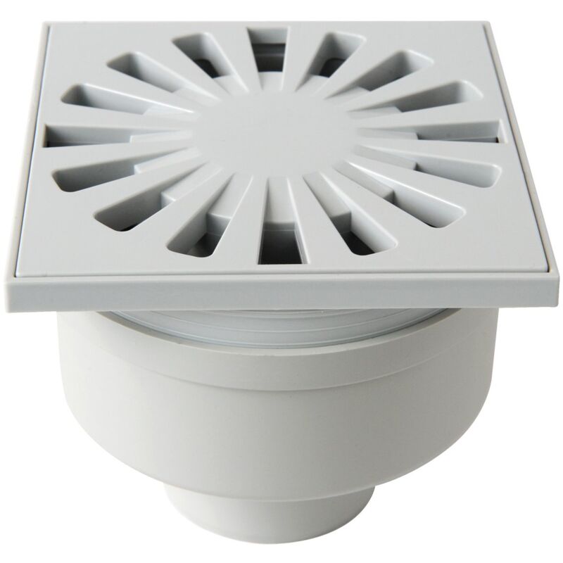 foto del prodotto first plast chabsv1050g chiusino sifonato in abs, grigio, 100x100 mm