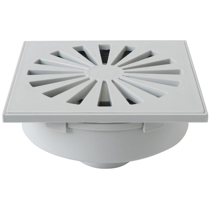 foto del prodotto first plast chabsv1550g chiusino sifonato in abs, grigio, 150x150 mm