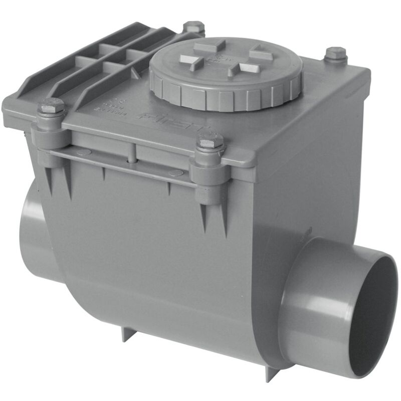 foto del prodotto first plast nrc100g valvola antiritorno in pvc ad incollaggio, grigio, 100 mm