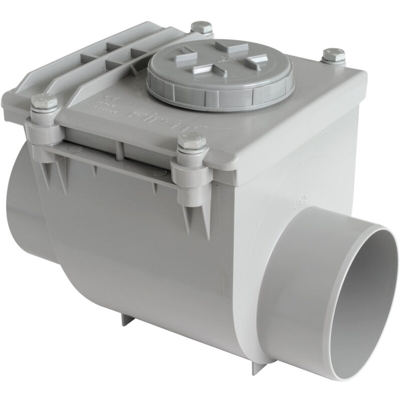 foto del prodotto first plast nrc125g valvola antiritorno in pvc ad incollaggio, grigio, 125 mm