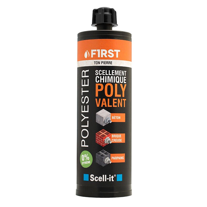 foto del prodotto first scell it sigillante chimico multiuso cartuccia da 410 ml bianco pietra first410b