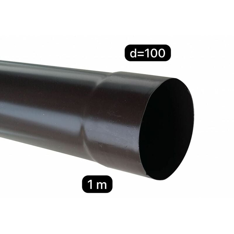 foto del prodotto first - tubo pluviale in p.v.c. 100 testa di moro 1 ml