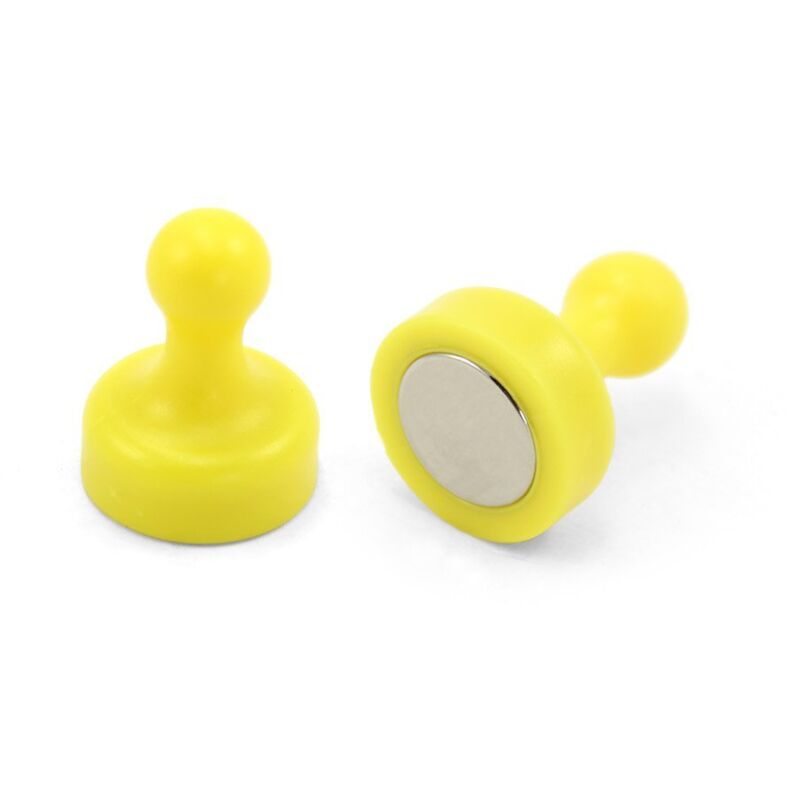 foto del prodotto first4magnetstm magnete skittle giallo ad alta potenza per frigorifero, ufficio, lavagna, tabellone, archiviazione 19mm dia x 25mm di altezza