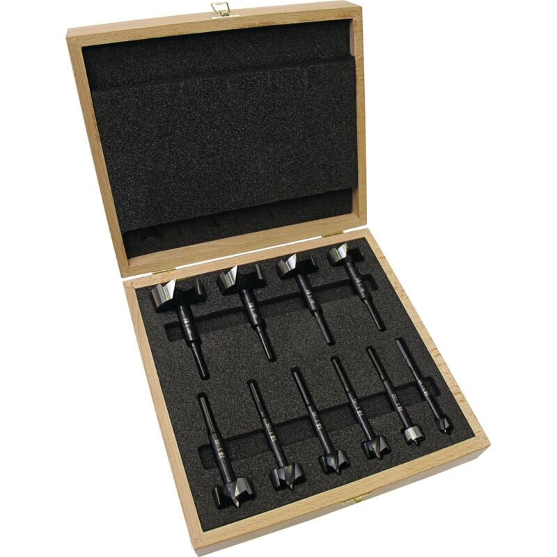foto del prodotto fisch tools set punte forstner black shark 10 pezzi d.15.20.25.26.30.35.40.45.50.55mm
