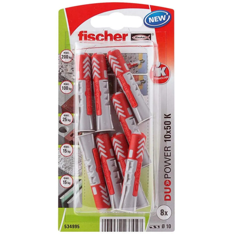 foto del prodotto fischer 534995 duopower 10 x 50 k nv tassello a 2 componenti 50 mm 10 mm 1 kit
