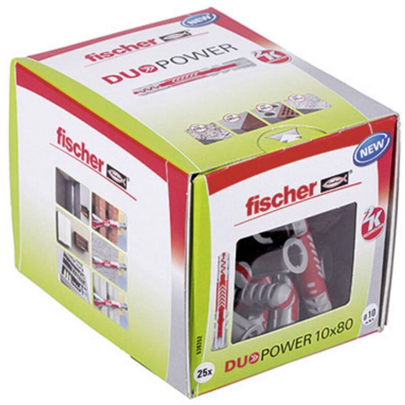 foto del prodotto fischer 538252 duopower 10x80 ld tassello a 2 componenti 80 mm 10 mm 25 pz.