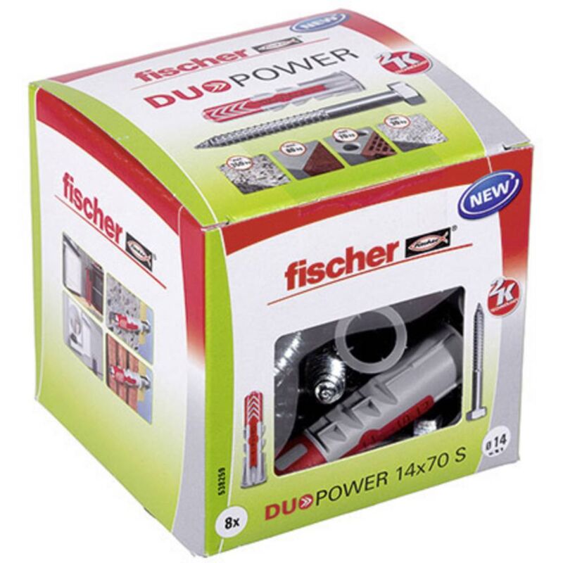 foto del prodotto fischer - 538259 duopower 14x70 s ld tassello a 2 componenti 70 mm 14 mm 10 pz.