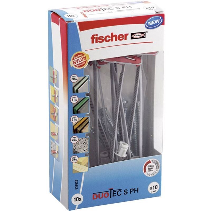 foto del prodotto fischer - 539026 duotec 10 s ph ld tassello a 2 componenti 50 mm 10 mm 10 pz.