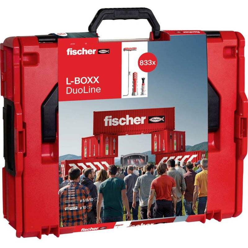 foto del prodotto fischer 558626 duo line scatola assortimento tasselli 833 parti