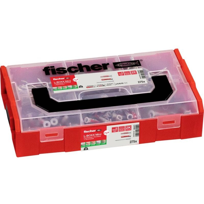 foto del prodotto fischer 561472 fixtainer duopower duoseal s scatola assortimento tasselli 210 parti