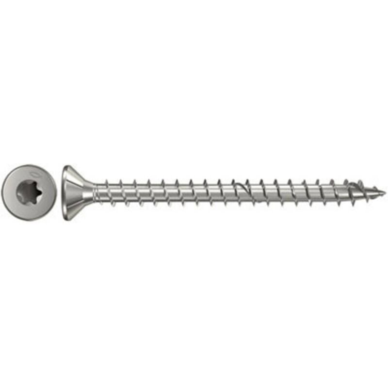foto del prodotto fischer 657020 vite da legno 3.5 mm 30 mm impronta t acciaio inox a2 200 pz.