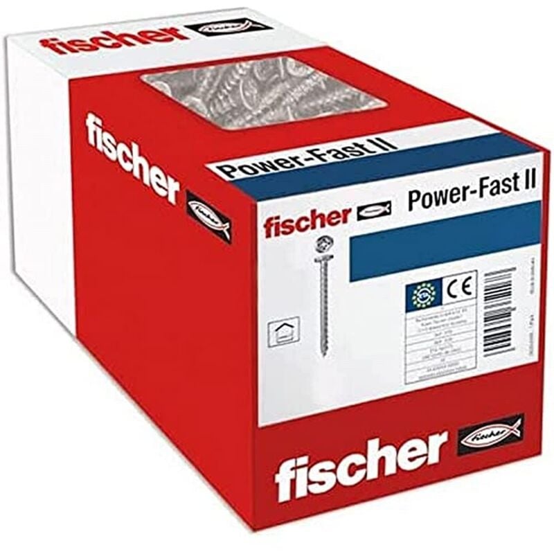 foto del prodotto fischer 670064 power fast ii 5, tutta la filettatura pozi, 3,0 x 30