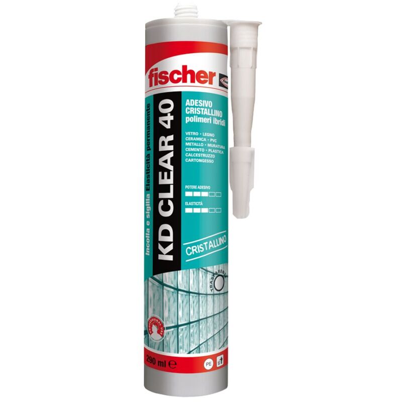 foto del prodotto fischer adesivo sigillante kd clear 40 cartuccia da 290ml 00544919