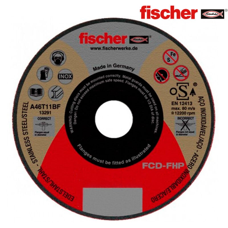 foto del prodotto fischer disco fcd fhp 115x1x22,23 acciaio inox 531688