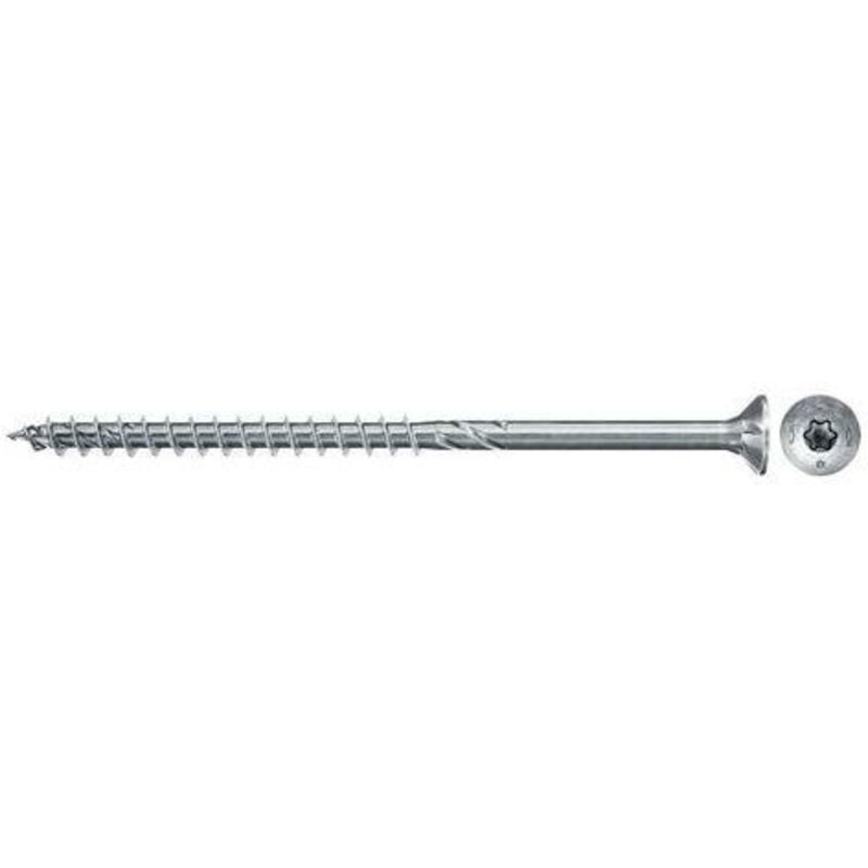 foto del prodotto fischer - dresselhaus power-fast ii 670385 - vite di fissaggio (200 pezzi, testa svasata con stella interna tx, filettatura parziale, zincata), colore blu