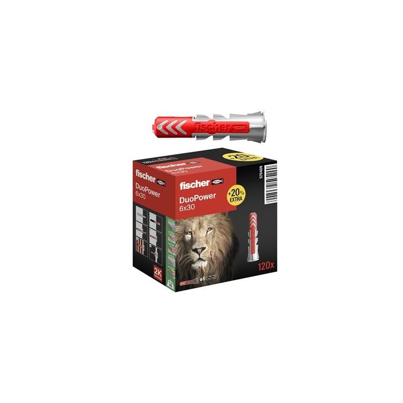 foto del prodotto fischer duopower tacos 6x30 scatola 100 unit 20 unit regalo