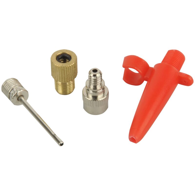 foto del prodotto fischer fahrrad fischer luftpumpen adapter 4tlg, set di adattatori per pompa ad aria unisex, argento, taglia unica