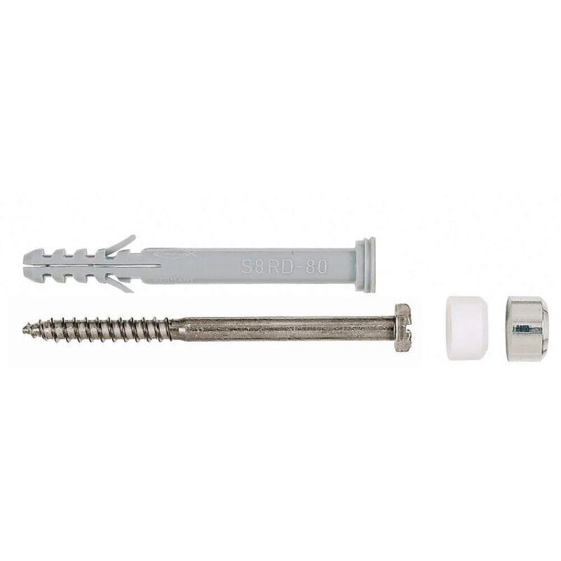 foto del prodotto fischer - fermo per wc s8rd testa scanalata in ottone 6x65, con tappo, per coppia