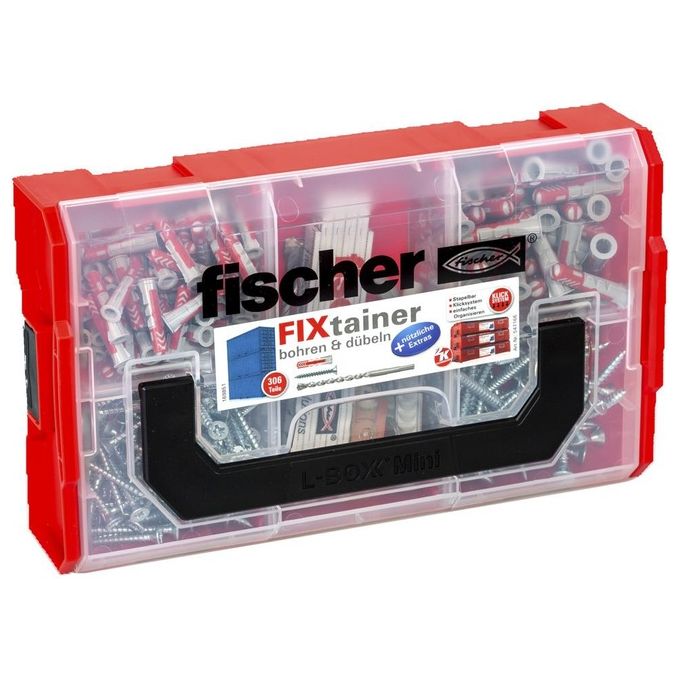 foto del prodotto fischer fixtainer 306 150 pz kit di viti e tasselli a muro
