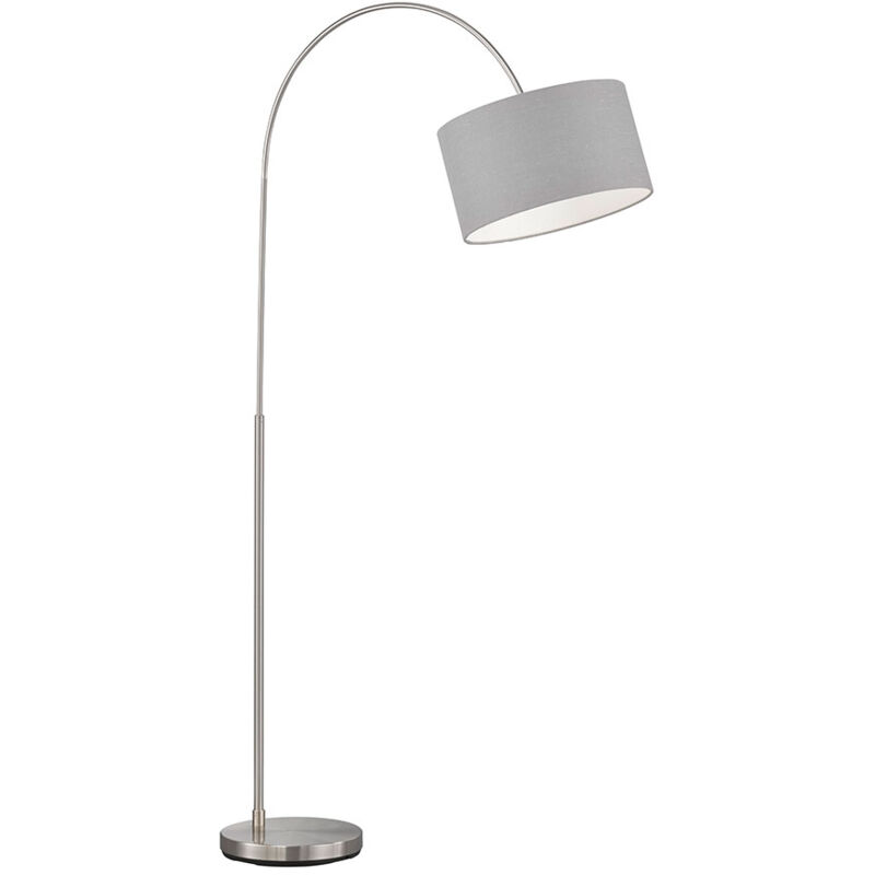 foto del prodotto fischer honsel lampada ad arco lampada da terra lampada laterale lampada da soggiorno lampada da terra lampada da camera da letto, metallo argento