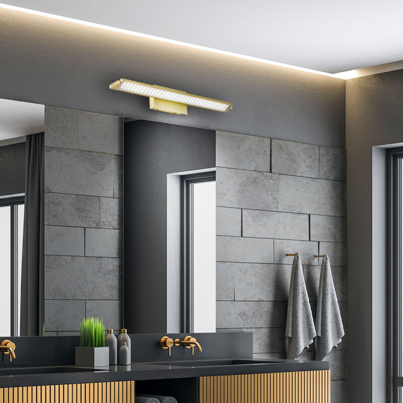 foto del prodotto fischer honsel lampada da parete lampada da quadro lampada da parete lampada da bagno lampada da soggiorno, metallo ottone, dimmerabile cct, led