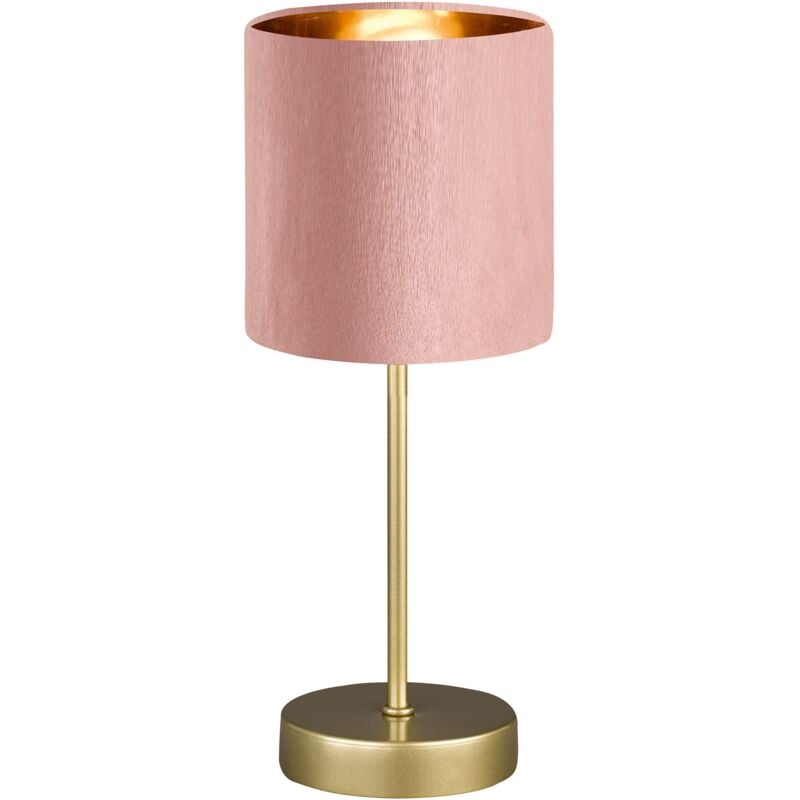 foto del prodotto fischer honsel lampada da tavolo aura, elegante lampada da tavolo dal design classico con interruttore a cavo, 1 attacco e 14, metallo dorato e