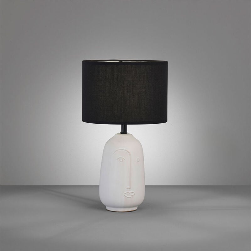 foto del prodotto fischer honsel lampada da tavolo, lampada da comodino, lampada da tavolo, lampada laterale, lampada da camera, lampada da lettura, ceramica bianca,