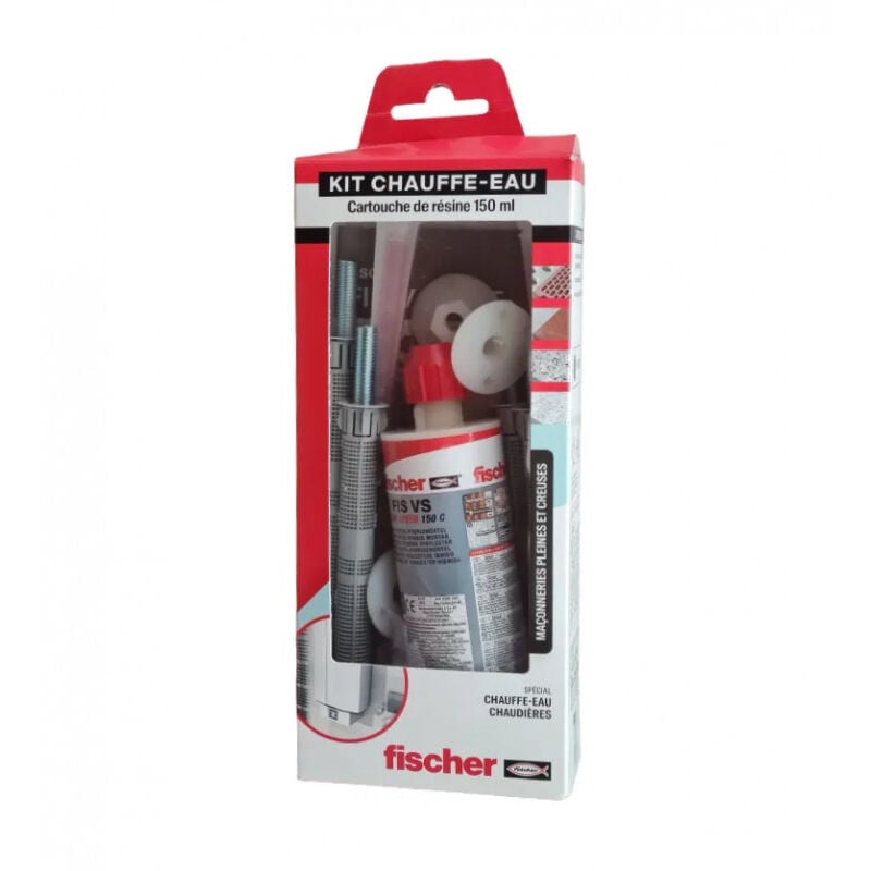 foto del prodotto fischer kit completo di resina 150ml, per il fissaggio dello scaldabagno