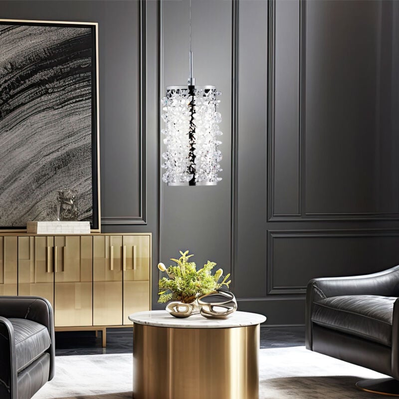 foto del prodotto fischer leuchten - lampada a sospensione a led in cristallo per il tuo spazio abitativo glossy