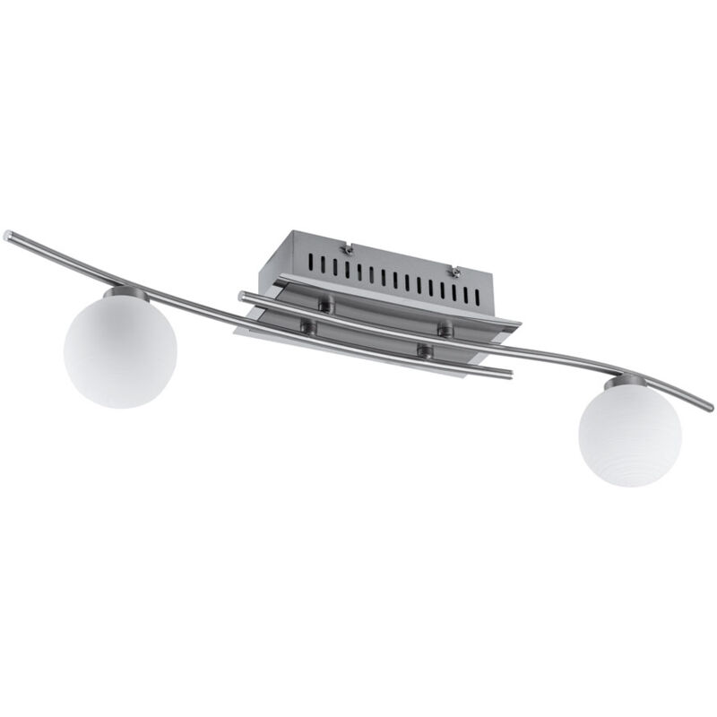 foto del prodotto fischer leuchten lampada da soffitto lampada da soffitto a led lampada da cucina in vetro lampada da soggiorno opale, design a sfera nichel cromo