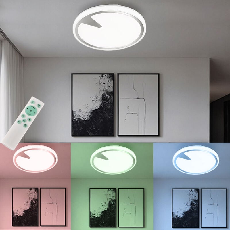 foto del prodotto fischer leuchten plafoniera led rgb intelligente telecomando lampada luce diurna dimmerabile controllabile tramite app handy fischer honsel 20750
