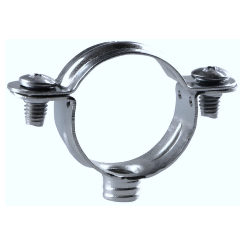 foto del prodotto fischer morsetto singolo zincato per tubo diametro 63 mm, filettatura 7 x 150, 25 pezzi