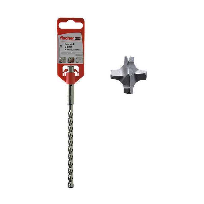 foto del prodotto fischer punta sds plus 4 taglienti quattric ii 14x160x210 trapano cemento