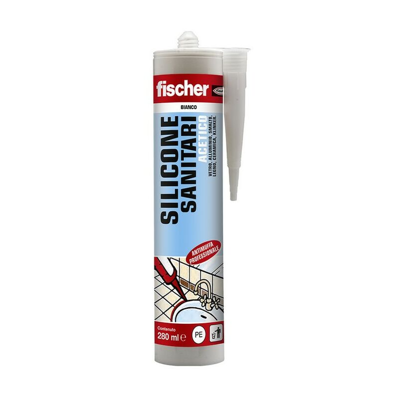 foto del prodotto fischer silicone bianco a base acetica per l impiego in ambienti sanitari sas bi