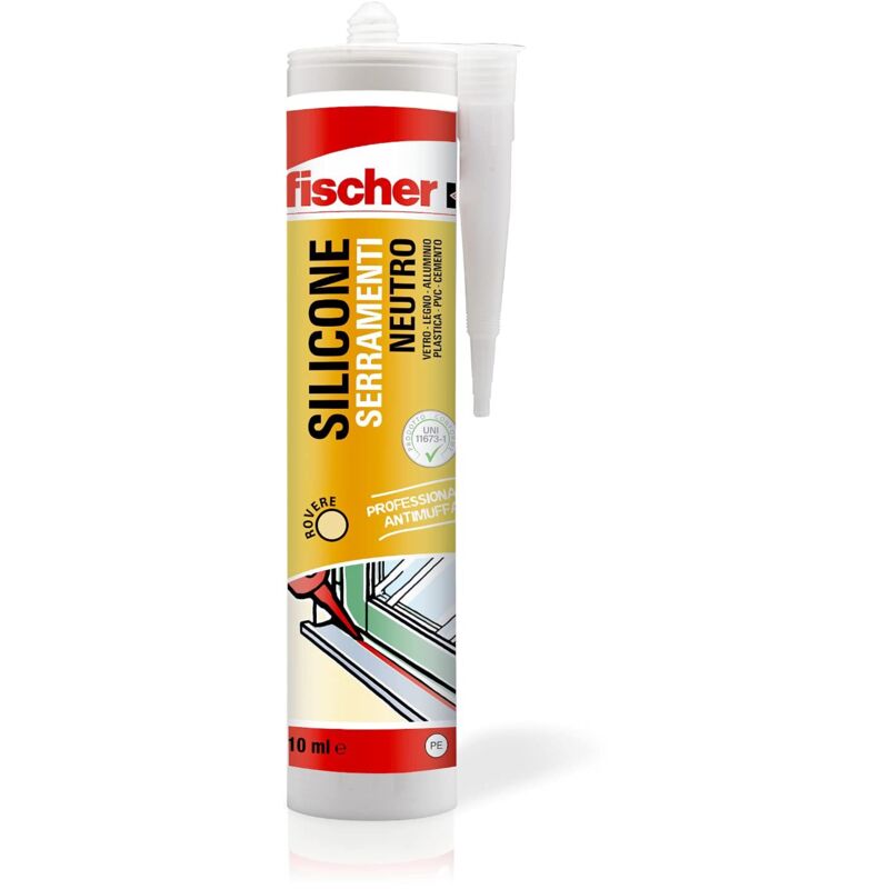 foto del prodotto fischer snf silicone sigillante legno marrone rovere, pavimenti e finestre, neutro a basso modulo, elastico, per serramenti, porte, infissi,