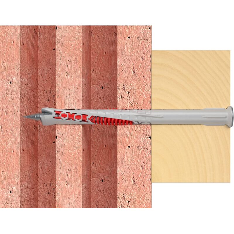 foto del prodotto fischer tasselli prolungati duoxpand t r 10x100 con vite inox a testa svasata piana, 50 pz, 562164