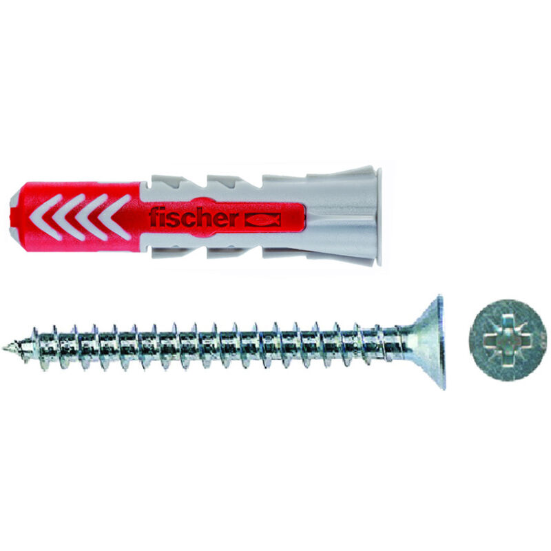 foto del prodotto fischer tassello e vite duopowe 8s x 40 mm per muro pieno mattone forato e cartongesso 537647