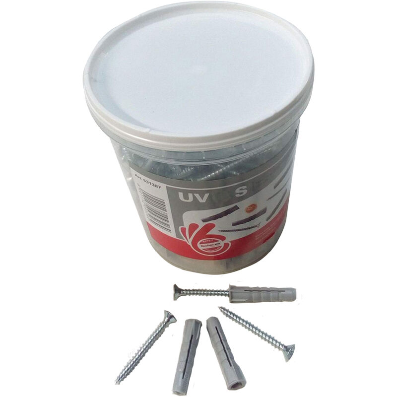 foto del prodotto fischer tassello nylon con vite uv 10 x 40 vite 5 x 60mm 50 pz 