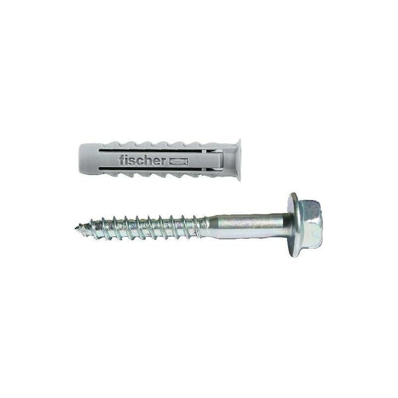 foto del prodotto fischer tassello nylon sx 8 bm c vite testa flangiata 8x40mm 