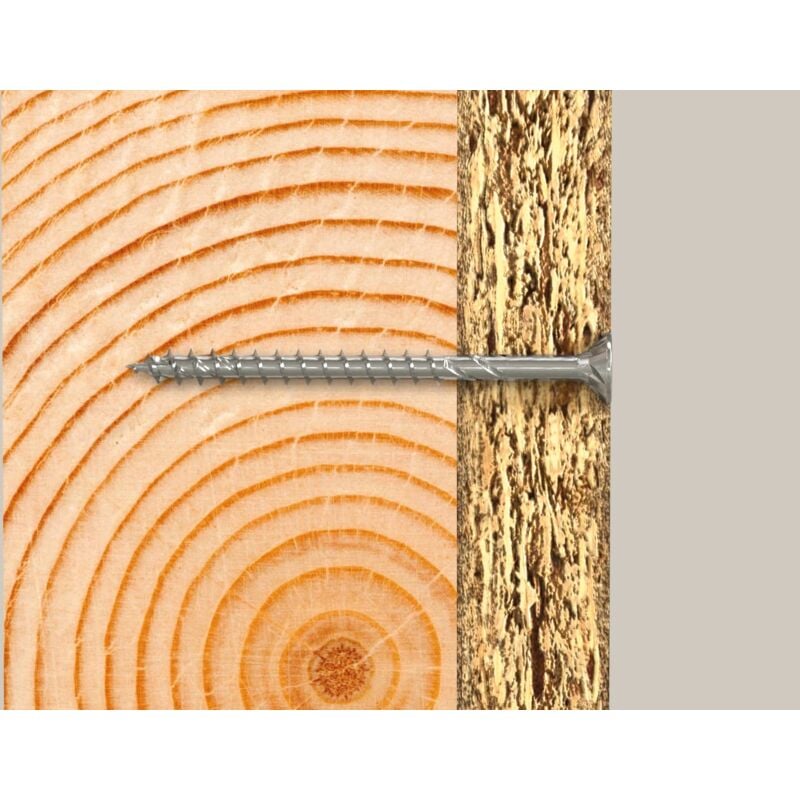 foto del prodotto fischer viti power fast ii fpf ctp 5,0x40 per legno o truciolare, filetto parziale, torx, testa svasata piana, zincatura bianca 200 pz. , blu