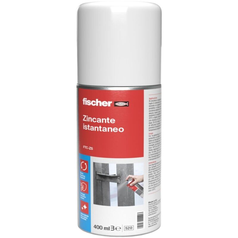foto del prodotto fischer zincante istantaneo 400ml per superfici metalliche 572299