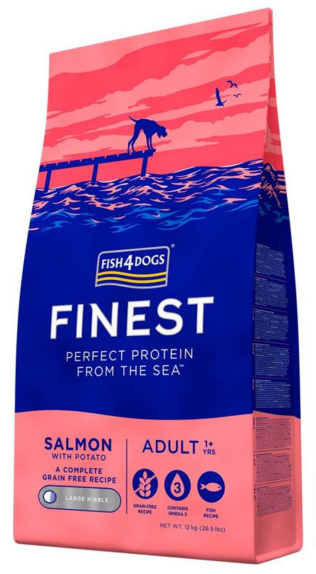 foto del prodotto fish4dogs cane finest adulto salmone large 12 kg