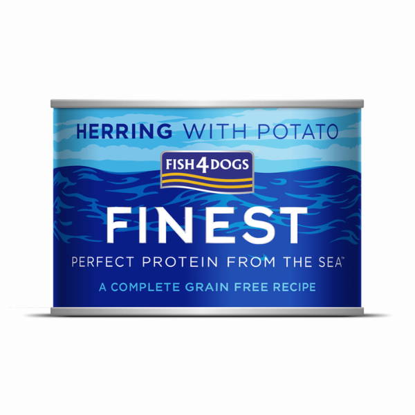 foto del prodotto fish4dogs finest dog grain free 185 gr aringa e patate confezione da 12 pezzi cibo umido per cani 1 ordine scegli lo sconto bzr5 bzr20 200 punti fedelt 