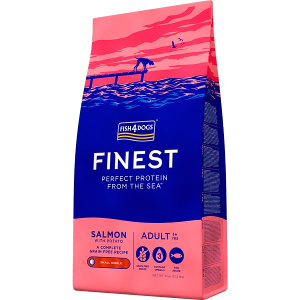 foto del prodotto fish4dogs finest salmone adult small 12 kg crocchette monoproteiche cane 1 ordine scegli lo sconto bzr5 bzr20 200 punti fedelt 