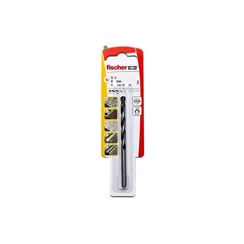 foto del prodotto fisher punta in acciaio fischer per calcestruzzo punta al carburo sdx 4k 6 mm lunghezza 100 mm