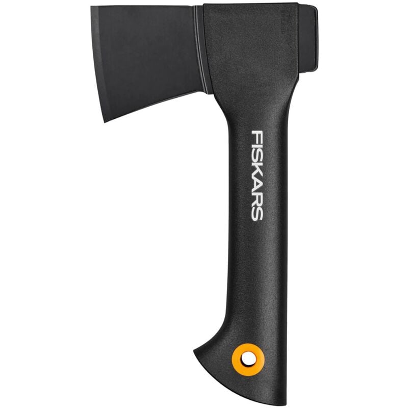 foto del prodotto fiskars ascia da campeggio, solid, fodero per la lama e il trasporto, rivestimento antiaderente, lama in acciaio manico in plastica rinforzata con