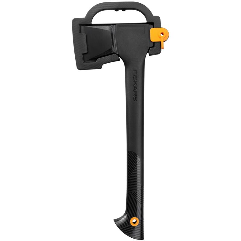 foto del prodotto fiskars ascia da spacco, solid, fodero per lama e trasporto, rivestimento antiaderente, lama in acciaio manico in plastica rinforzata con fibra di