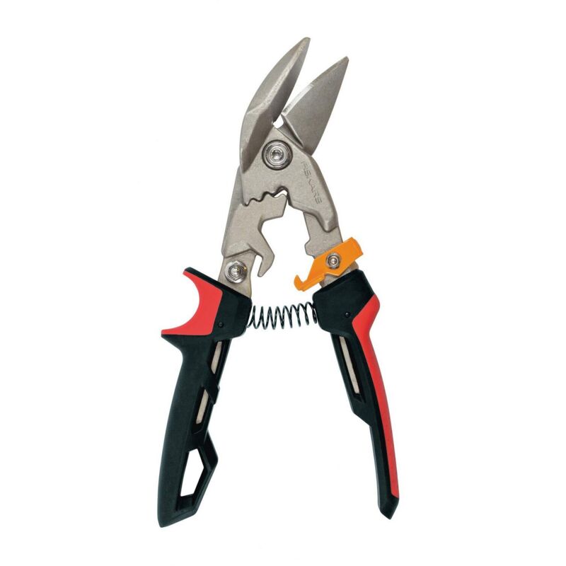 foto del prodotto fiskars cesoie per lamiere, taglio offset a sinistra, fino al 40 di potenza in pi , lunghezza 25,2 cm, acciaio trattato termicamente plastica,