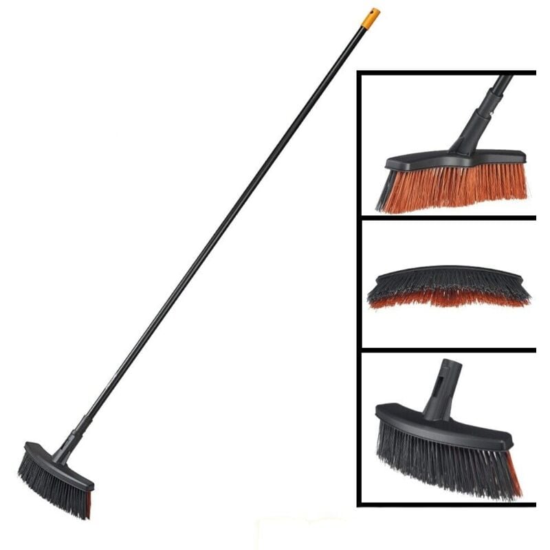 foto del prodotto fiskars m scopa scopone super leggera ergonomica giardino viale manico incluso
